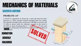 Problem 1.47 | Determine the load P if an overall factor of safety of 3.2 is desired.