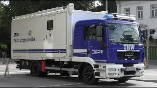 WLF Polizei + FGr F&uuml;hrung/Kommunikation THW Straubing + MTW Ztr THW Bogen + MTW
