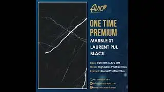 MARBLE ST LAURENT PUL BLACK Glazed Vitrified Tiles | Avio Ceramic
