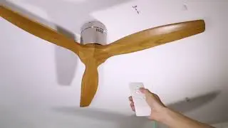52-inch three-blade solid wood lightless ceiling fan #ceilingfan #interiordesign #smarthome