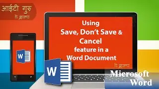 Using Save, Don't Save and Cancel Button in Microsoft Word Document  #word_tutorial #it_guru_channel