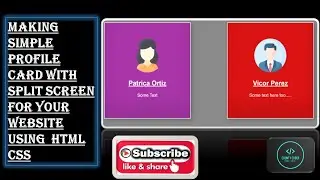Making Simple Profile Card With Split Screen Using HTML, CSS !