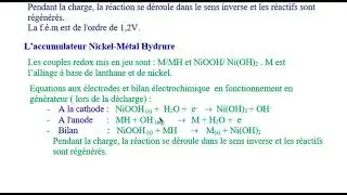 07  Les accumulateursNi Cd et Ni MH