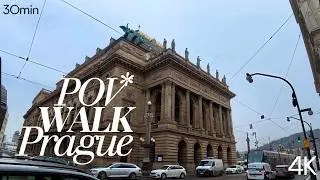 PRAGUE 4K Walking Tour | Wenceslas Square, National Theatre, Kampa & Charles Bridge Views