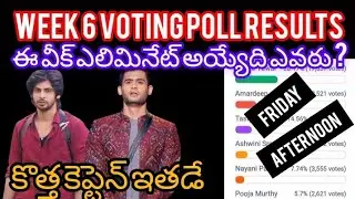 Bigboss 7 telugu week 6  voting poll results|| 2nd captain👏😍👏||Elimination