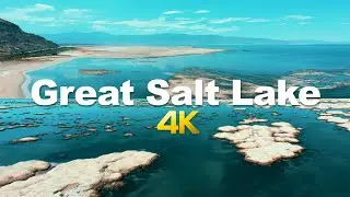 Great Salt Lake Relaxing 4k Drone Footage 2022