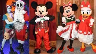 Mickey's Very Merry Christmas Party 2018 Character Montage Including Seven Dwarfs, Donald, Pooh