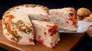 Vegan nut cheese. Rich in Omega 3! Perfect for pizza and toast. Healthy, lactose-free cheese.