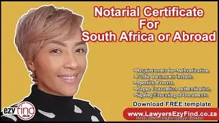 Notarial certificate for South Africa or Abroad 2024 (FREE Download template)