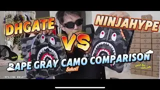 Bape ABC Gray Camo Shark Hoodie Comparison & Legit Check | Save big with Ninjahype don&rsquo;t waste money