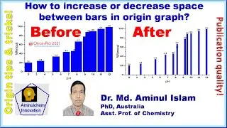 How to increase or decrease space between bars in origin graph