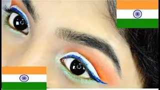 Indian Flag Inspired Tricolour Makeup Look || Independence Day Makeup