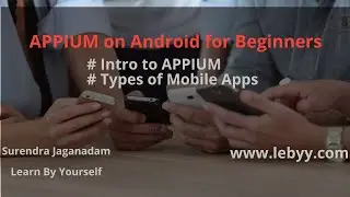 Introduction to Appium ,Types of Mobile Applications | Architecture & Config of Appium|