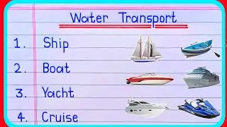 20 Water Transport name | Water Transport | Transport Name | Means of Transport | Name of Transport