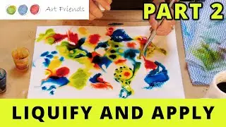 Calming Watercolour Spray Technique | Liquify and Apply &ndash; Part 2 | Art Wellbeing Tutorial