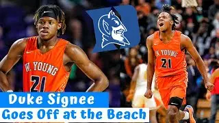 Duke Signee DJ Steward Dropped 32 on #2 Team in Country! OFFICIAL Beach Ball Classic RAW Highlights