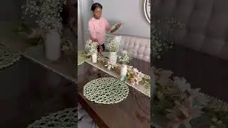 Easy table decor idea #tabledecoration #springdecor