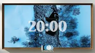 20 Minute Timer Icy River | Real Nature Ambience with Gentle Alert Best 20 Min Timer