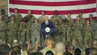 Vice-President Pence talks to the 332nd Air Expeditionary Wing (Forward Deployed) 1/21/2018
