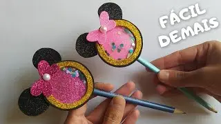 Volta as aulas 2025 Ponteira de lápis da Minnie usando eva!