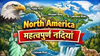 North America की महत्वपूर्ण नदियां। #america #river #upsc #northamerica #youtubevideo #india #facts 