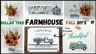 Dollar Tree Farmhouse Fall Diys/Farmhouse Truck Diys