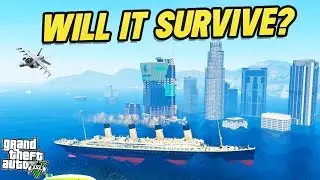 CAN THE TITANIC SURVIVE A TSUNAMI? (GTA 5 MODS)