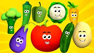 Песенка про десять маленьких овощей для подсчета | Учим цифры для детей