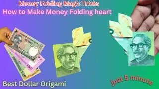 Photo Frame Making With Money || money origami heart instructions || 💗 ||dollar origami
