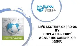 IGNOU - IBO-06 | Lecture  -01 | Introduction to  international finance
