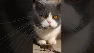 The cat stared at the mouse Watch the epic chase unfold #mouse #cat #pets
