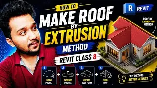How to make ROOF by Extrusion method Revit Class 8