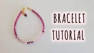 Bracelet Tutorial | Learn how to make bracelet | Pink Bracelet design | Austrian Bicone Beads