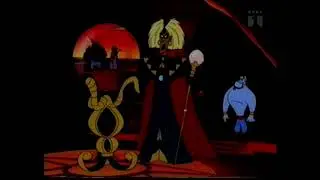 Genie holdes fanget af rottefolket i Aladdin på dansk