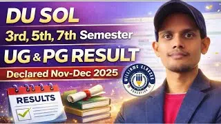 DU SOL Result 2025 Out | 3rd 5th 7th Semester UG PG Scorecard Download |Nov-Dec Exam Result Declared
