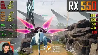 RX 550 4GB - PALWORLD - 1080p, 900p, 720p, 480p
