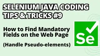 Selenium Java Coding Tips & Tricks #9 | How to Find Mandatory Fields on the Page | Pseudo-elements