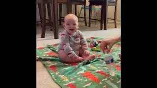 Meatball learning to laugh! 6 months old