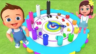 Learn Numbers and Colors with Baby Clock Rings | Fun Educational Game for Kids