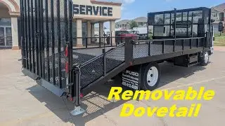 Lawncare Flatbed with REMOVABLE DOVETAIL on an NPR V8 Gas Chassis