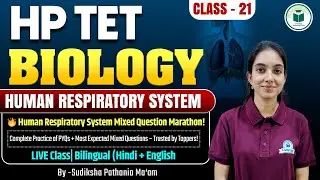 HP TET Biology | Medical | Human Respiratory System | Class -21 | Civilstap  | By Sudiksha Ma'am