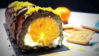 Chocolate Orange Roll Cake! No Bake Recipe!