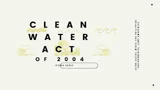 STS 1  RA 9275 Clean Water Act of 2004