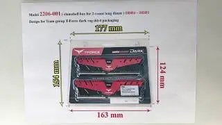 MPK 2206-001 memory ram plastic packaging for Team group T-Force dark rog DDR4 dimm