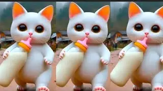 💞 Beautiful Turkish Angora smile Cute 🥰 cat 😺 Dudi Dudi dam dam 🍼🍼 #cats #Turkish Angora Kitten