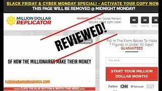 Is Million Dollar Replicator a Scam? This Review Exposes it!
