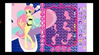 Equestria girls dress up Fluttershy Rockin Style Games
