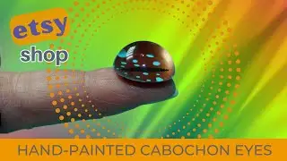 ETSY SHOP UPDATE - 12 MM & 18 MM HAND-PAINTED DRAGON EYE DOME CABOCHONS - TAKE A SNEAK PEAK...