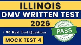 IL DMV Permit Test 2026 | Illinois DMV Written Test Practice | 35 Real Questions | Official Handbook