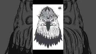 Python Turtle Graphics - 38 ||  Eagle || Art by Code #shorts